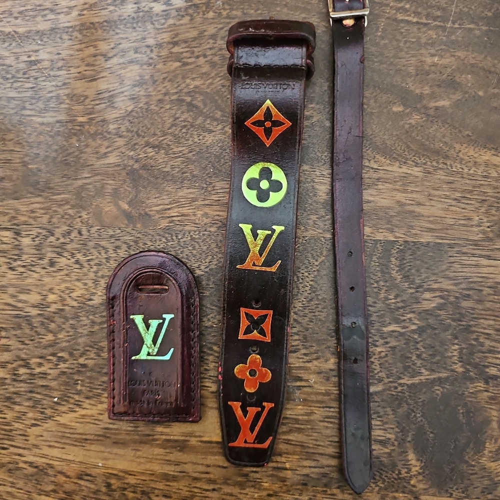 Louis Vuitton Multicolor Monogram Belt and Tag